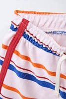 STRIPED TERRY SHORTS