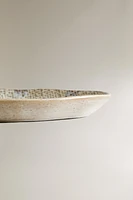 TEXTURED STONEWARE SOAP DISH