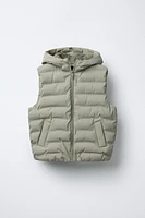 HOODED PADDED VEST
