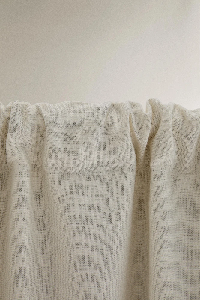 WUITE LINEN BLACKOUT CURTAIN