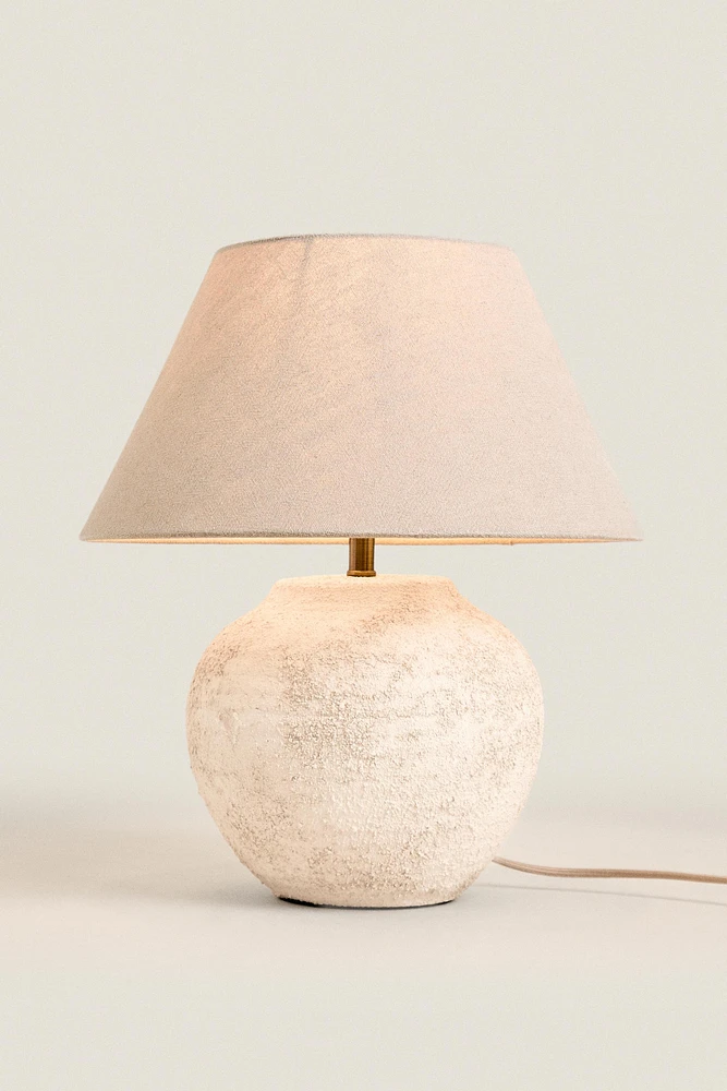 AGED CERAMIC TABLE LAMP