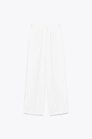 WIDE LEG ELASTIC WAIST PANTS