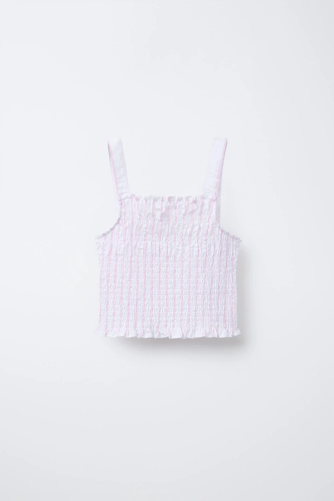 STRIPED SHIRT AND TOP SET