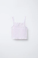STRIPED SHIRT AND TOP SET