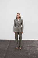 HEATHERED DOUBLE-BREASTED BLAZER