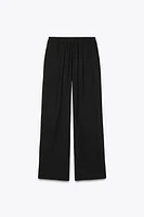 ELASTIC WAIST WIDE LEG PANTS