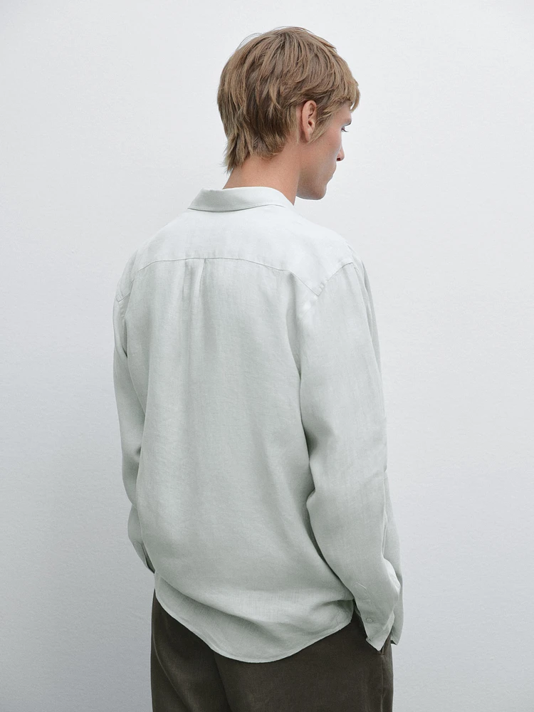 100% linen regular fit shirt