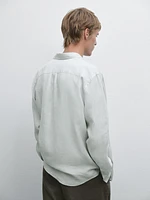 100% linen regular fit shirt