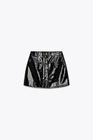 ZW COLLECTION FAUX LEATHER SHORT SKIRT