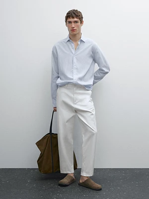 Regular fit striped flowing shirt