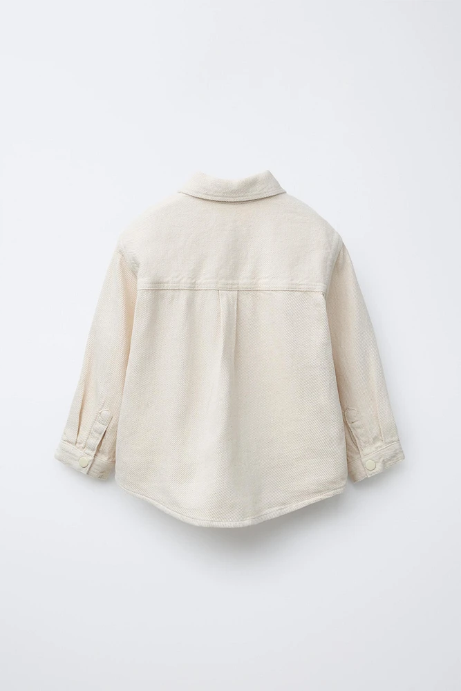 FLOWY SNAP BUTTON OVERSHIRT