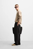COTTON - LINEN PLEATED PANTS