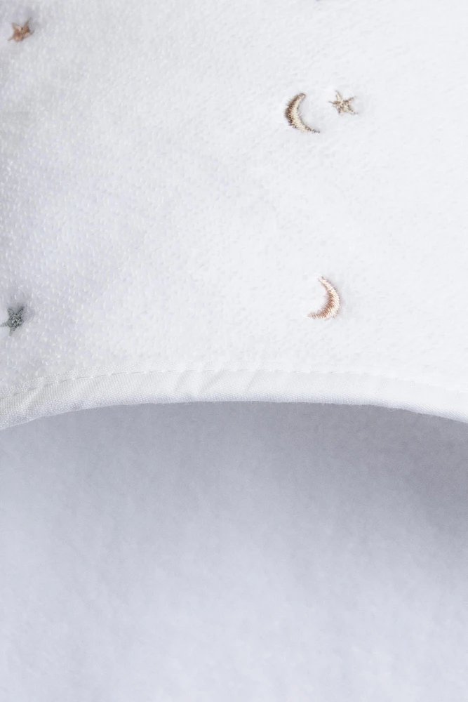 HOODED BABY TOWEL WITH STARS AND MOONS