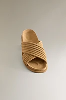 SANDALES CUIR BRIDES CROISÉES