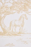 HORSE THROW PILLOW COVER