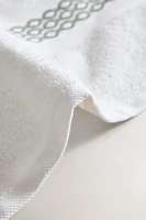 BATH TOWEL WITH EMBROIDERED BORDER