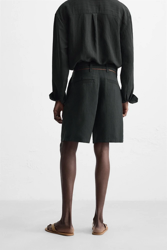 STRIPED JACQUARD SHORTS