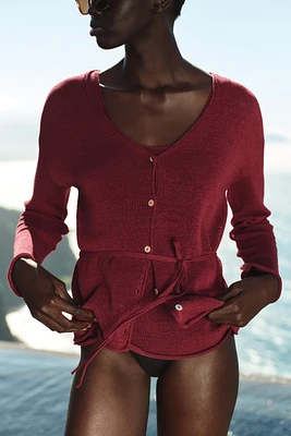 LINEN CARDIGAN