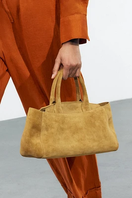 MINI SAC DE VILLE EN CROÛTE DE CUIR