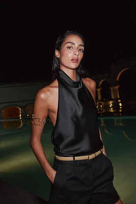 BELTED SHORTS WITH DARTS