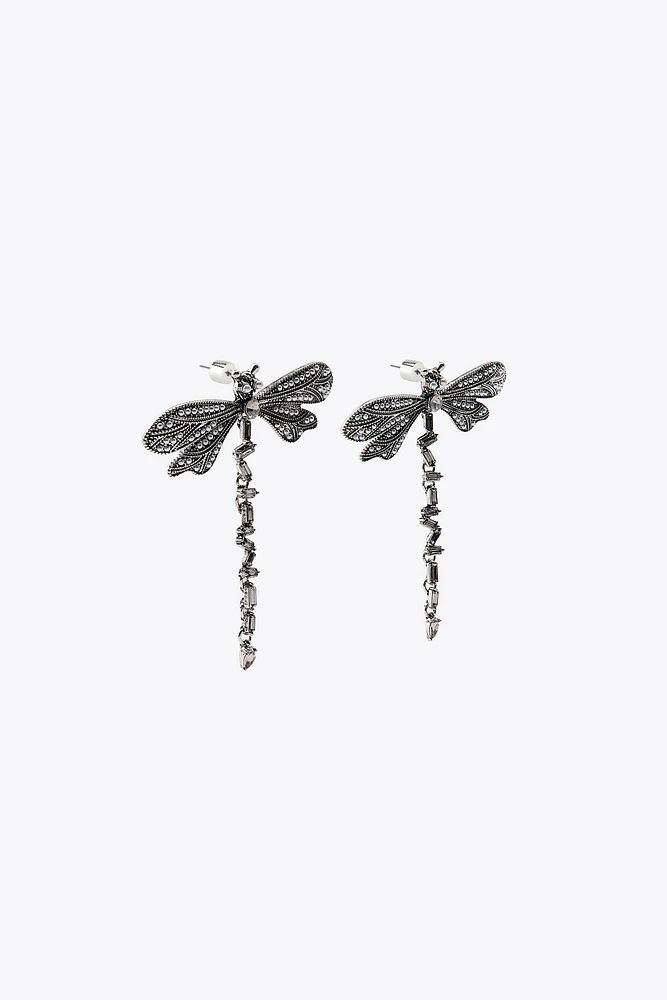 BOUCLES D'OREILLES LIBELLULE BRILLANTS