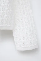GILET EN MAILLE AJOURÉE