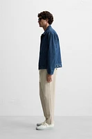 TEXTURED STRETCH PANTS