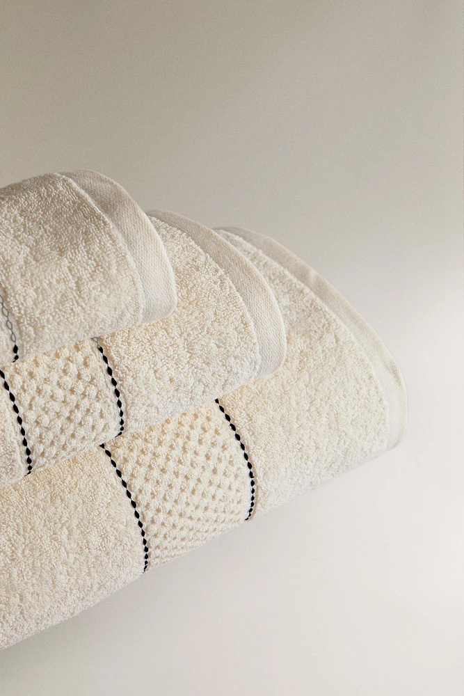 SERVIETTE DE BAIN BORDURE SURPIQÛRES