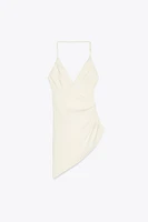 ASYMMETRIC RUCHED STRETCH TOP