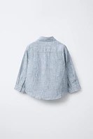 100% LINEN STRIPED SHIRT