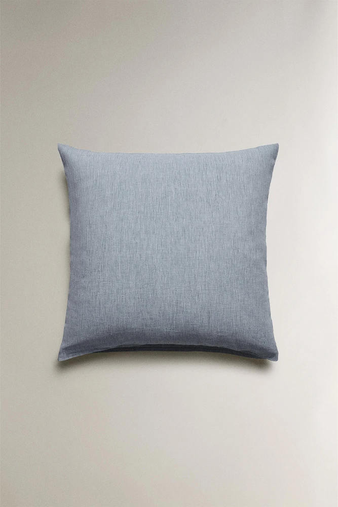 STRIPED COTTON LINEN PILLOWCASE