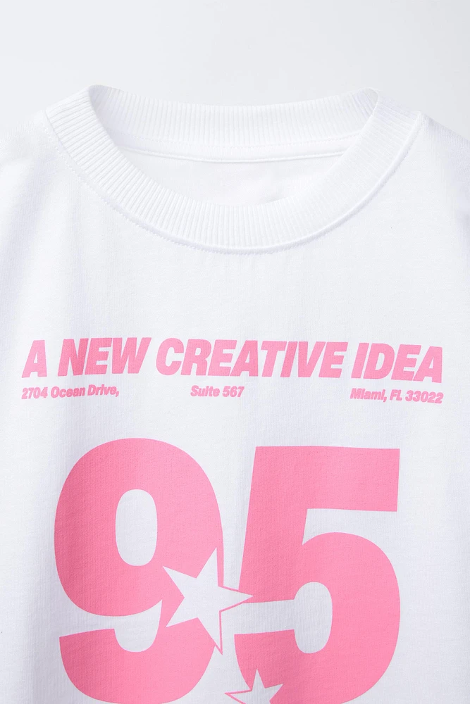 T-SHIRT À INSCRIPTION IMPRIMÉE