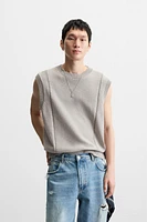 DISTRESSED KNIT VEST