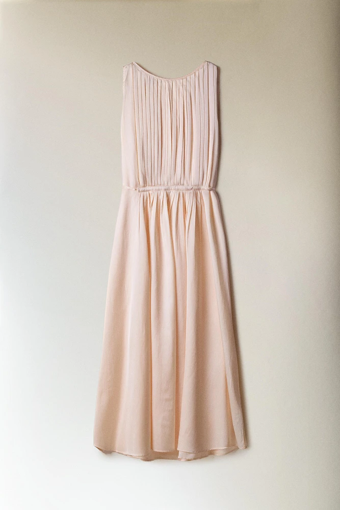 CHEMISE DE NUIT SATIN PLISSÉ
