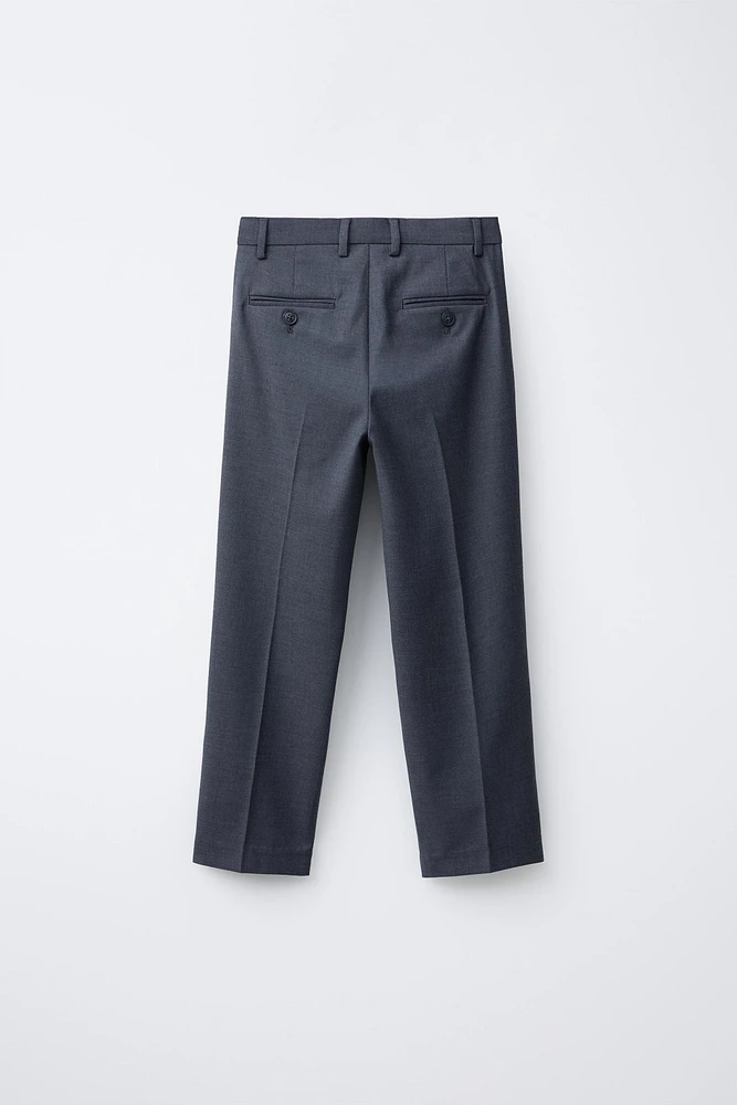 TEXTURED SUIT PANTS