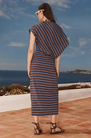 ROBE DRAPÉE RAYURES LIMITED EDITION