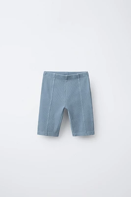 LEGGING RIB CYCLISTE EFFET DÉLAVÉ