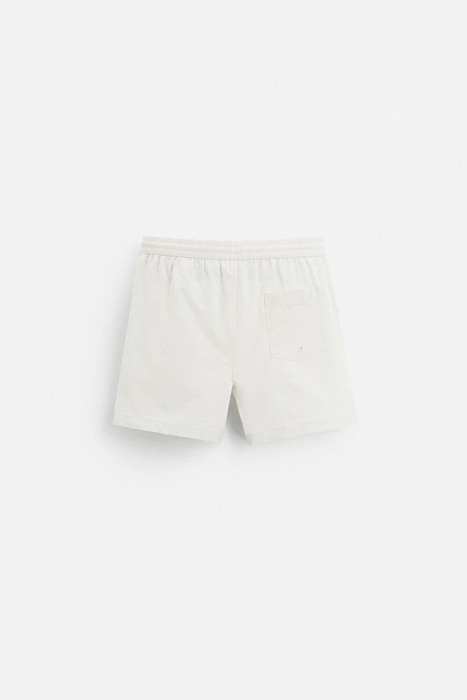 MAILLOT DE BAIN MI-LONG EN SEERSUCKER