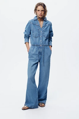 COMBINAISON Z1975 EN DENIM À TAILLE AJUSTABLE
