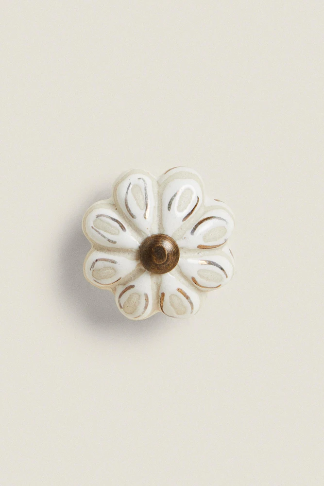 SET OF CERAMIC FLOWER KNOBS (SET 2