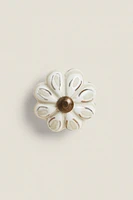 SET OF CERAMIC FLOWER KNOBS (SET 2