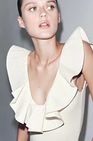 RUFFLED COMBINATION BODYSUIT