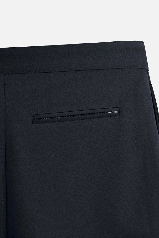 REGULAR FIT DRAWSTRING BERMUDA SHORTS