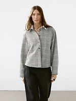 Check cotton blend shirt