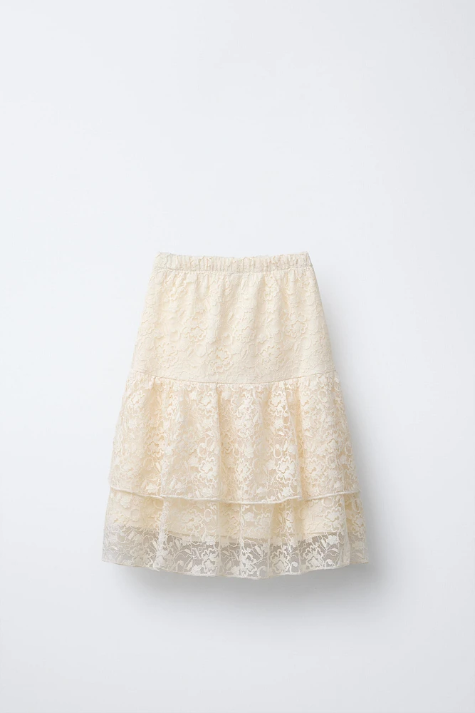 LACE MIDI SKIRT