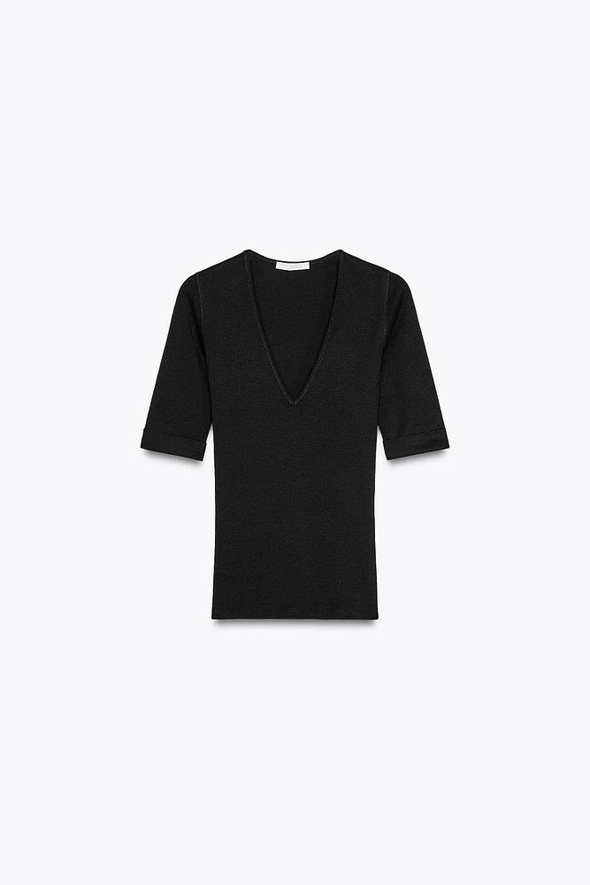 T-SHIRT EN COTON DÉLAVÉ