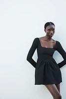 TEXTURED DRESS WITH VOLUME