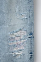 RIPPED STRAIGHT JEANS