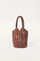 STRIPED BEADED BUCKET BAG - LIMITED EDITION