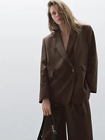 Blazer croisé 100 % lin